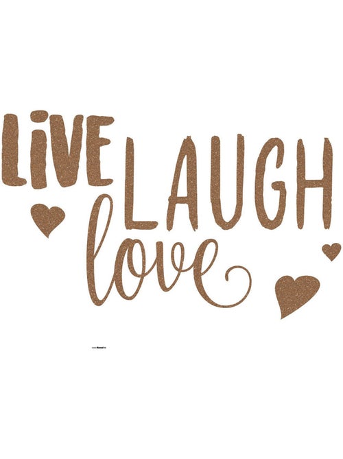 -Live Laugh Love- Sticker Décoration murale Vivre, rire et aimer - 50x70cm - Kiabi