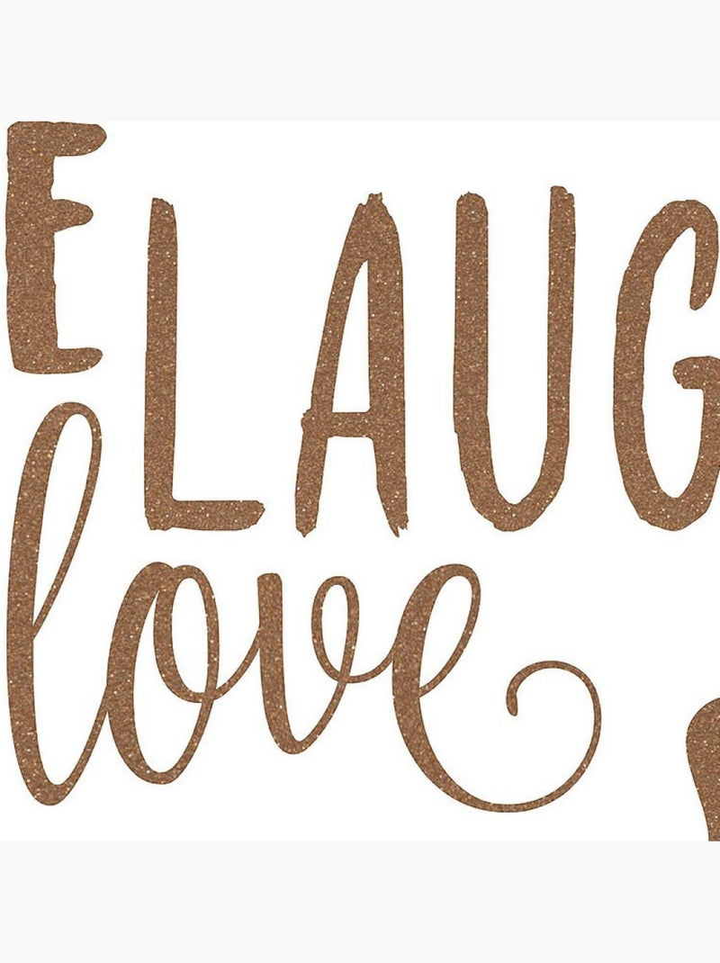 -Live Laugh Love- Sticker Décoration murale Vivre, rire et aimer - 50x70cm Multicolore - Kiabi