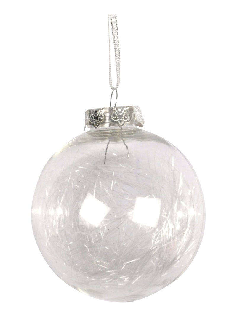 1 boule de noel cheveux d'anges Blanc - Kiabi