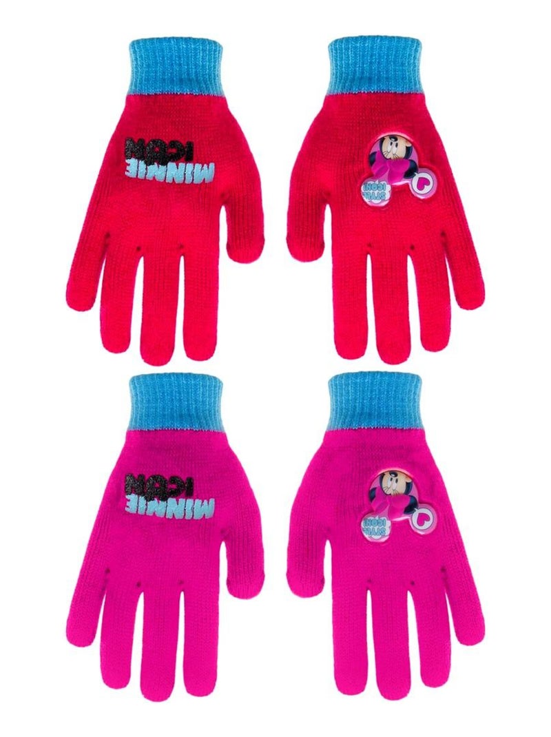 1 paire de gant hiver Minnie enfant fille gants Multicolore - Kiabi