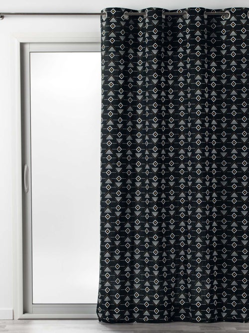 1 Rideau a oeillet geometrique Letiko - Kiabi