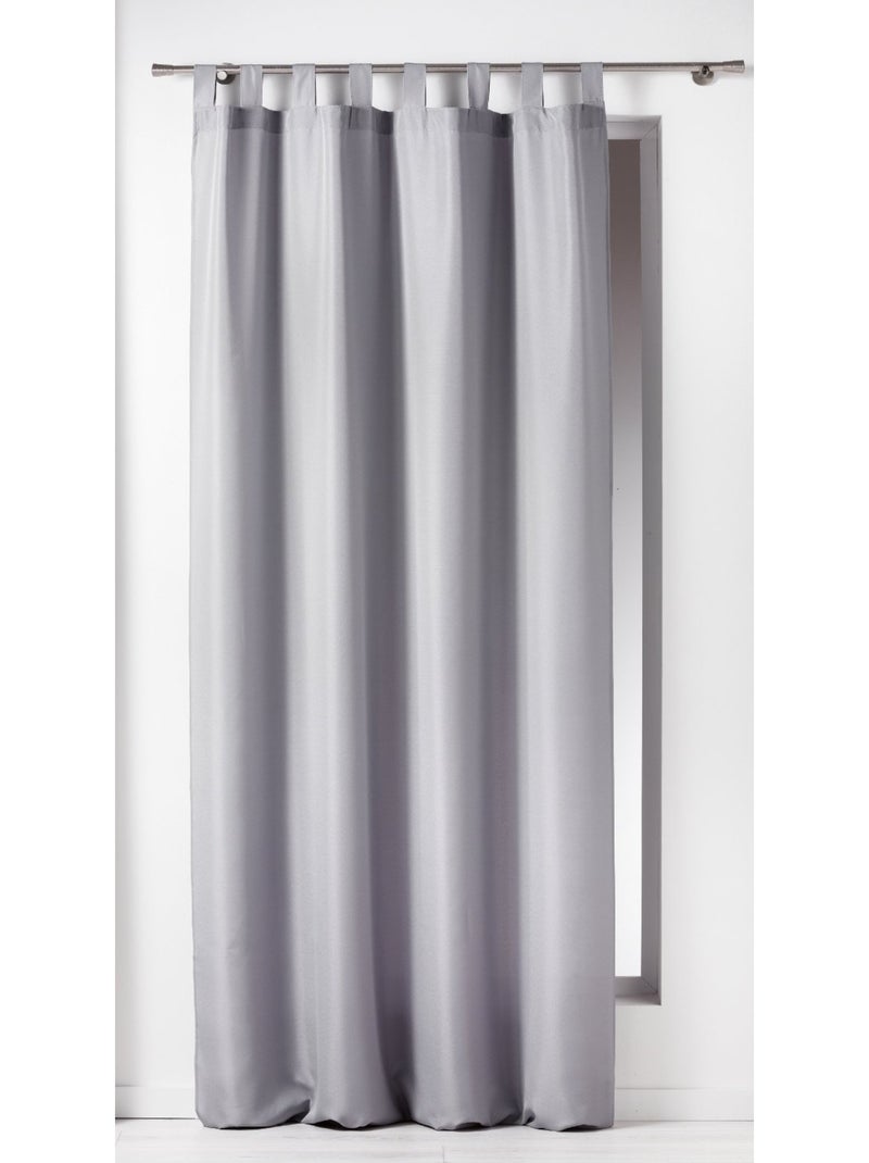 1 rideau a passants uni modele essentiel Gris clair - Kiabi