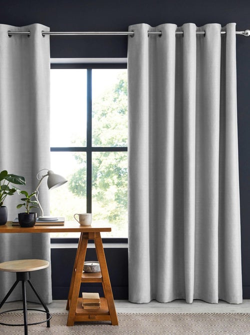 1 Rideau Occultant 140 x 180 cm Obscura Gris clair - Kiabi 1 Rideau Occultant 140 x 180 cm Obscura Gris clair - Kiabi