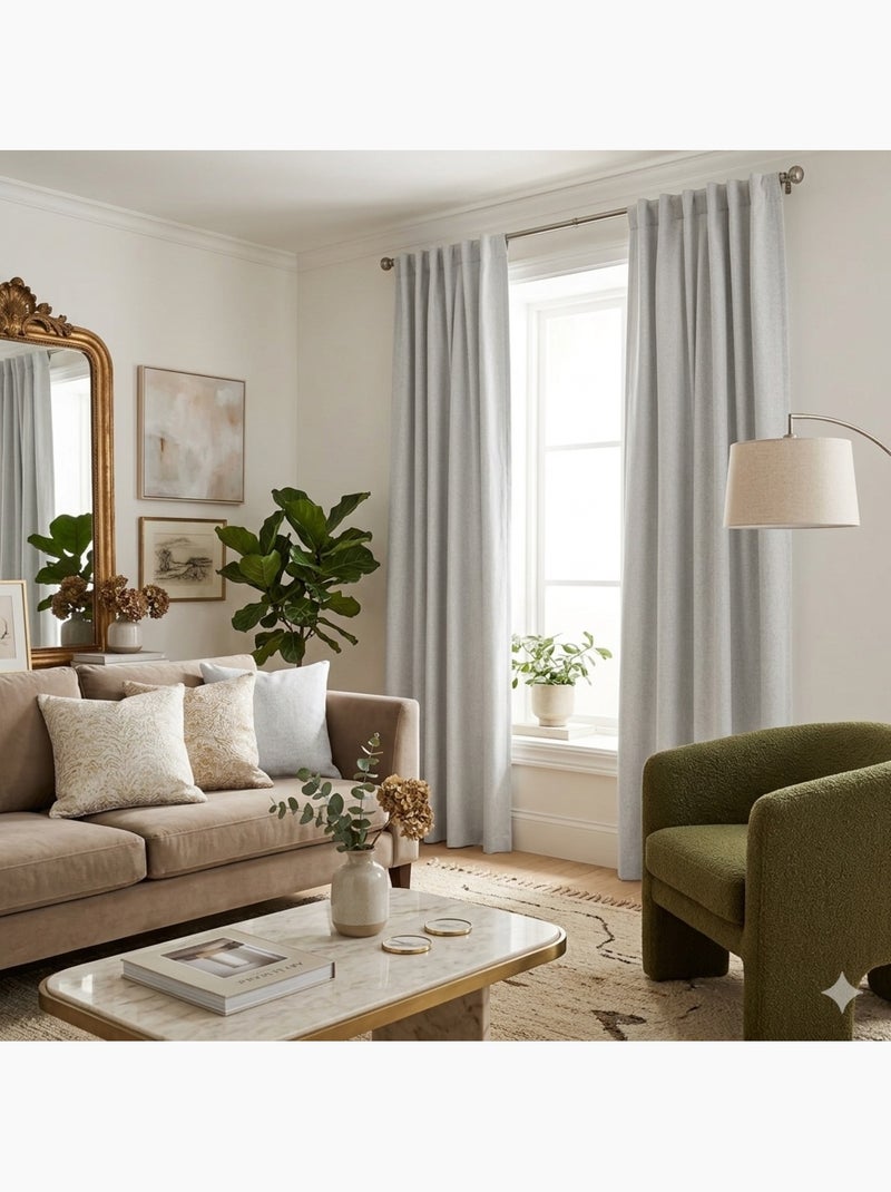 1 Rideau Occultant total Eclipse patte caché Blanc - Kiabi