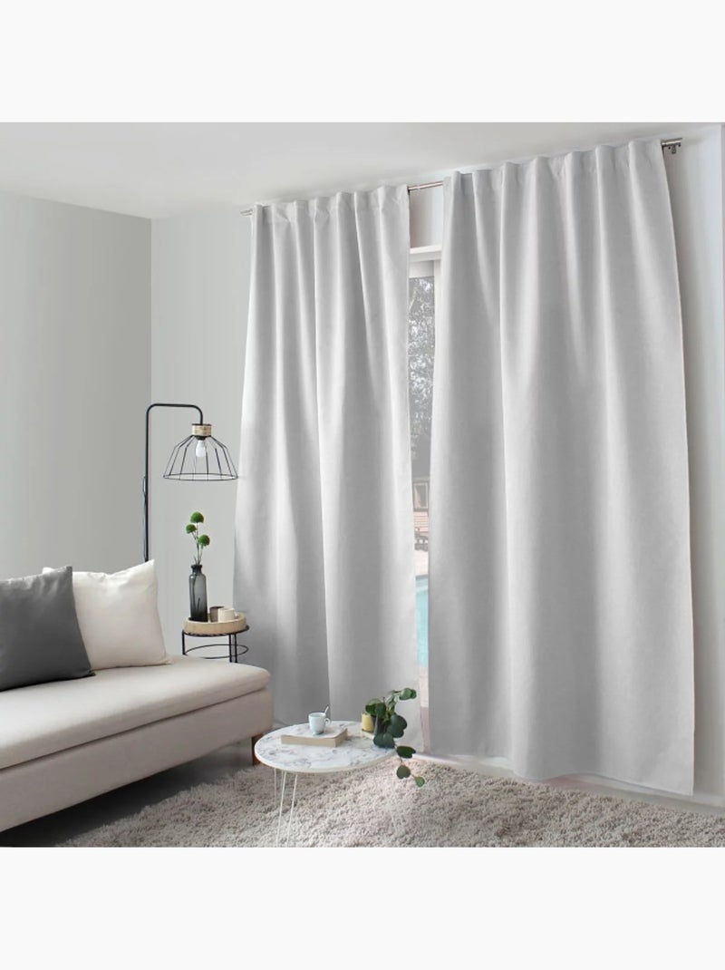 1 Rideau Occultant total Eclipse patte caché Blanc - Kiabi