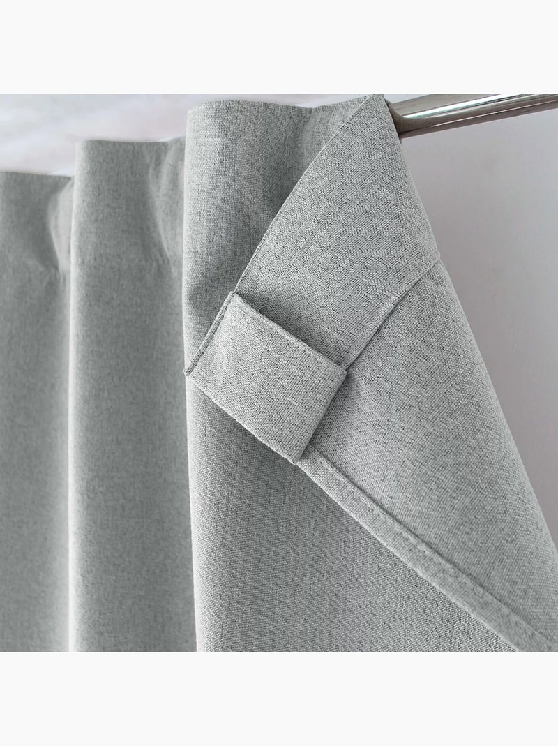 1 Rideau Occultant total Eclipse patte caché Gris clair - Kiabi