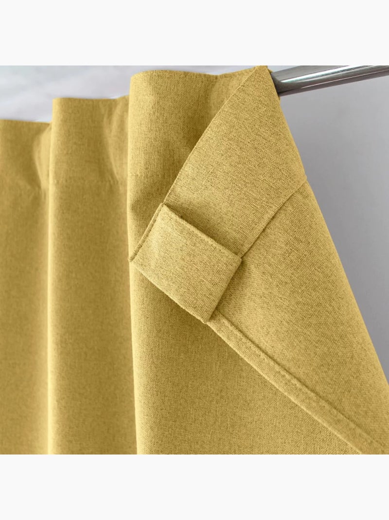 1 Rideau Occultant total Eclipse patte caché Jaune - Kiabi