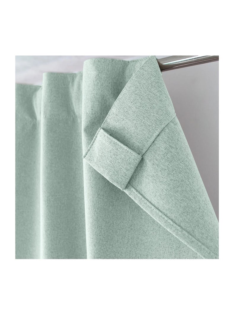 1 Rideau Occultant total Eclipse patte caché Vert d'eau - Kiabi