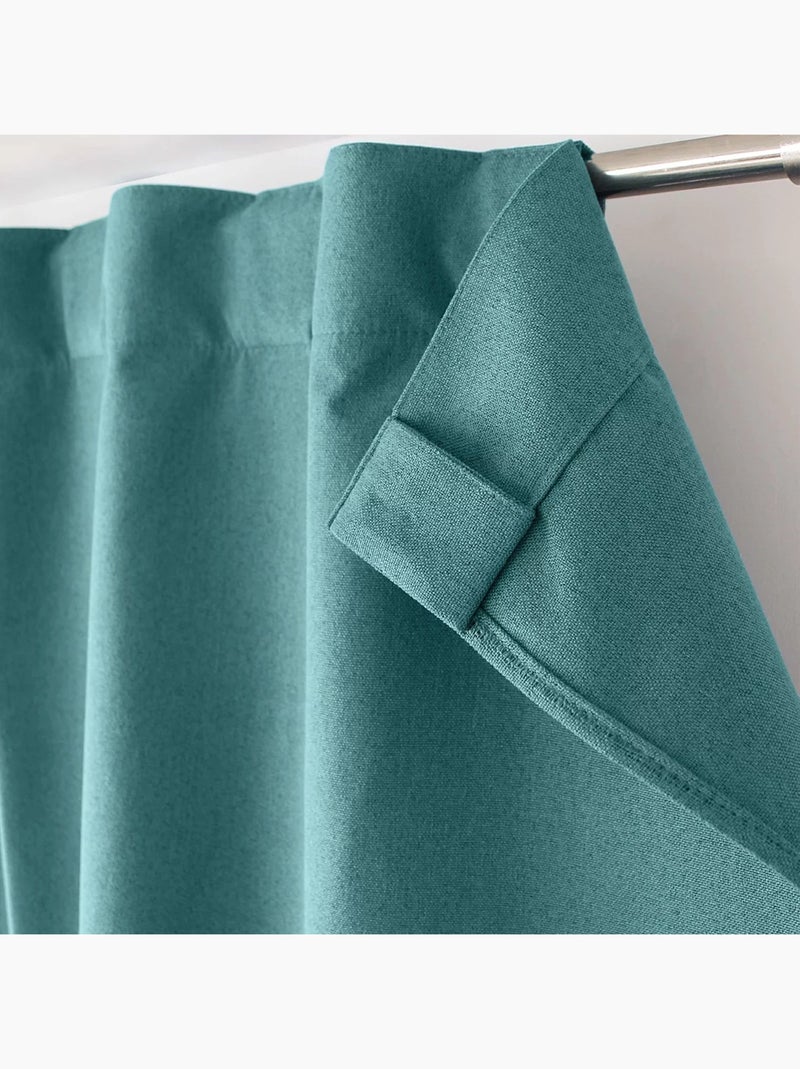 1 Rideau Occultant total Eclipse patte caché Vert jade - Kiabi