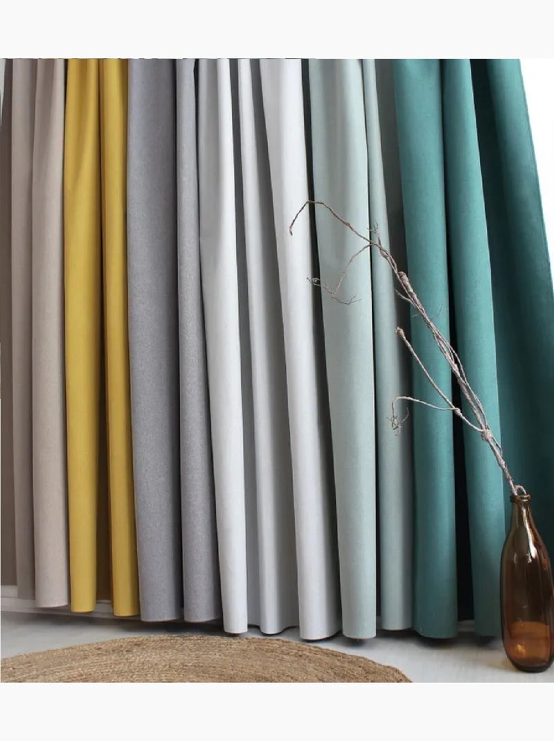 1 Rideau Occultant total Eclipse patte caché Vert jade - Kiabi