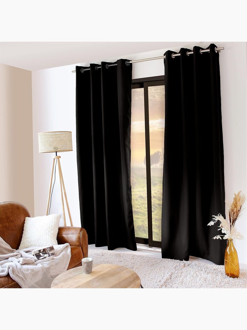 1 Rideau Thermique Glacier Noir - Kiabi