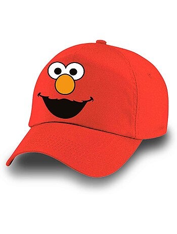 1, Rue Sésame Elmo Face Casquette Enfant, Rouge