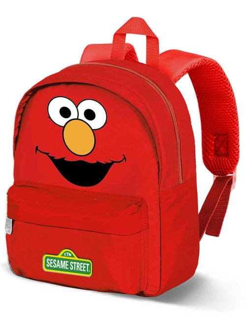 1, Rue Sésame Elmo Face Sac à dos Préscolaire Joy, Rouge - Kiabi