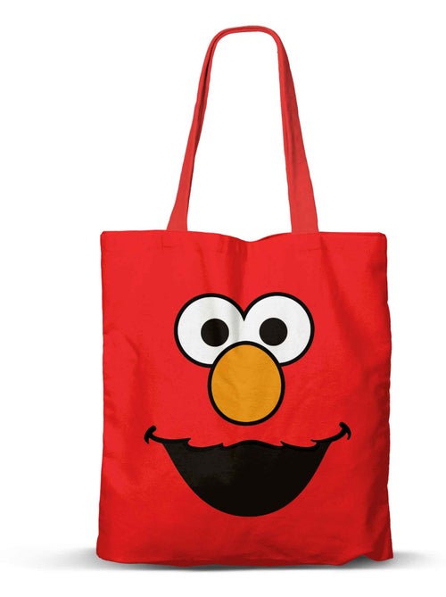 1, Rue Sésame Elmo Face Sac de Courses Shopping FAN, Rouge - Kiabi