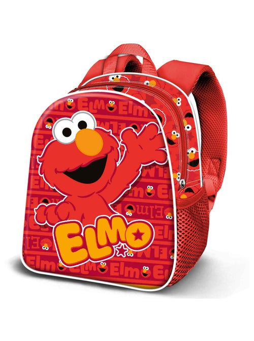 1, Rue Sésame Elmo Happy Sac à Dos 3D Elite, Rouge - Kiabi