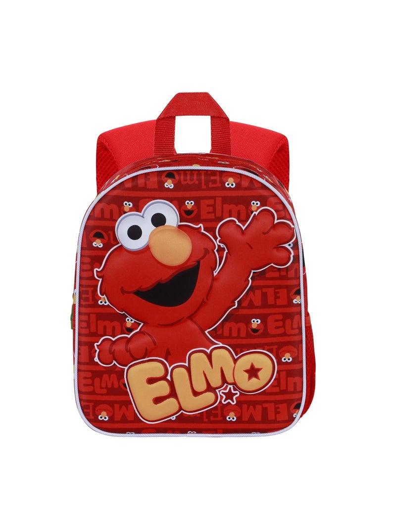 1, Rue Sésame Elmo Happy Sac à Dos 3D Elite, Rouge Rouge - Kiabi