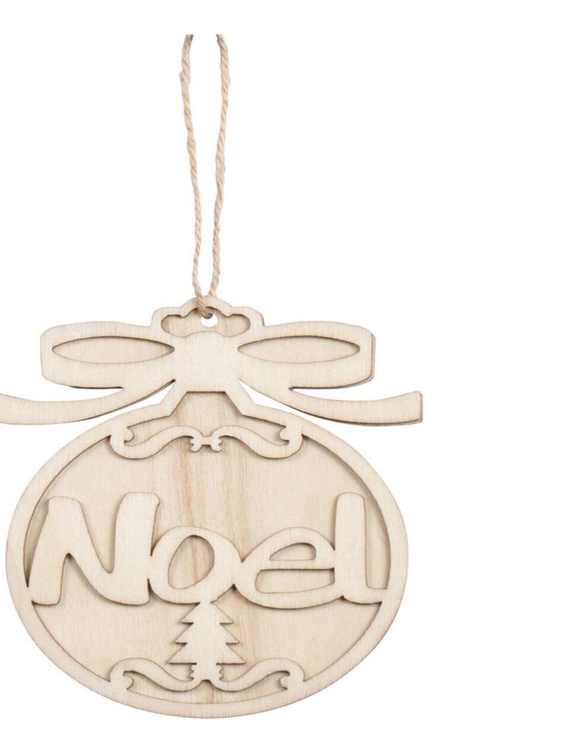 1 Sujet en bois a decorer Boule de Noel Marron - Kiabi