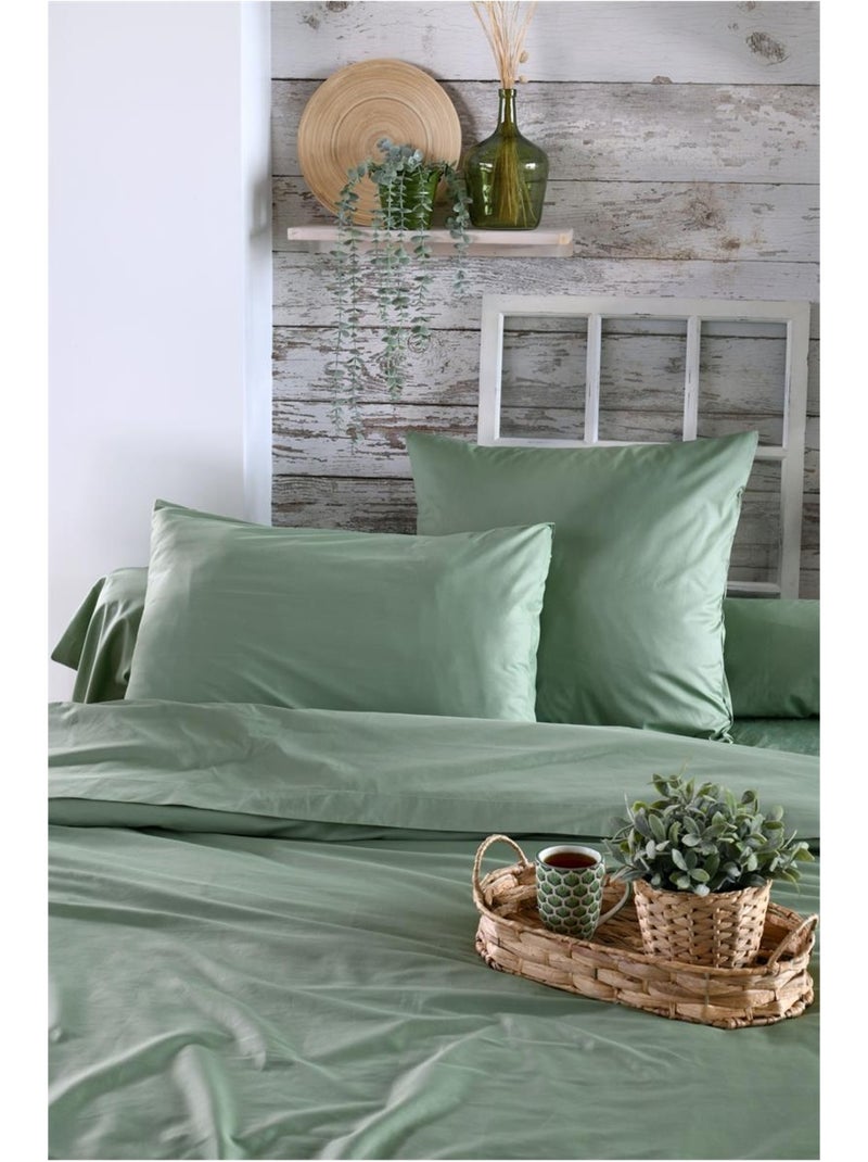 1 Taie de traversin percale de coton uni Elysee Vert - Kiabi