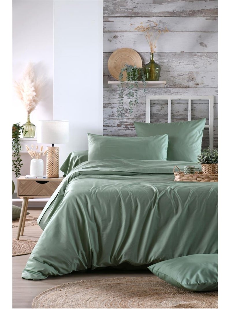 1 Taie de traversin percale de coton uni Elysee Vert - Kiabi
