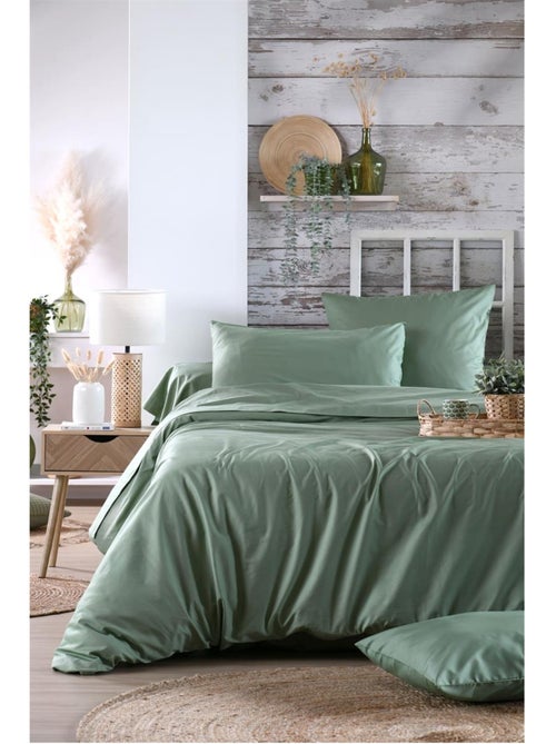 1 Taie de traversin percale de coton uni Elysee - Kiabi