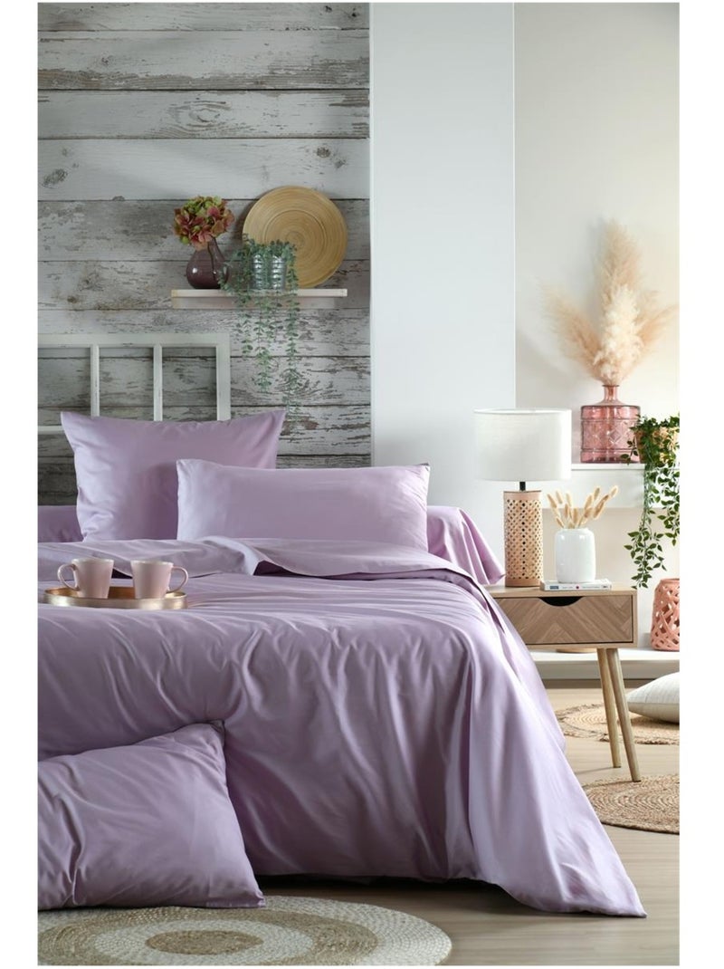 1 taie de traversin percale de coton uni elysee Violet - Kiabi