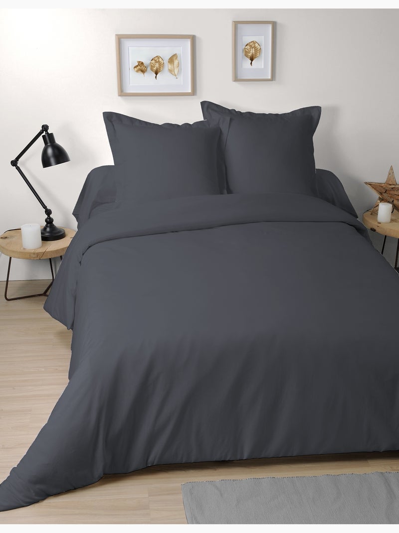 1 Taie d'oreiller coton uni 50 x 70 cm Alice bleu canard Bleu canard - Kiabi