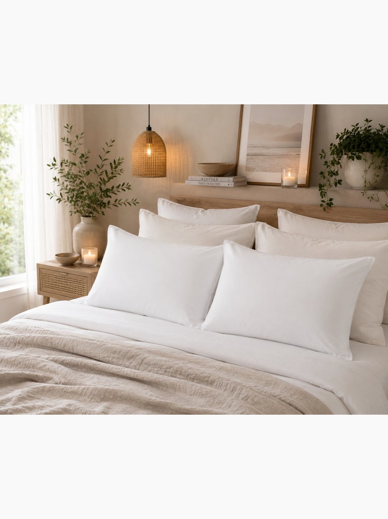 1 taie d'oreiller coton uni 50 x 70 cm edens rouge Blanc - Kiabi