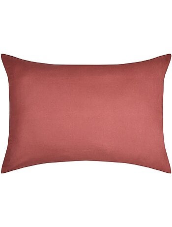 1 taie d'oreiller coton uni 50 x 70 cm edens rouge