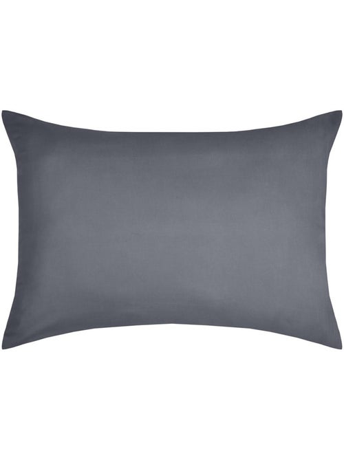 1 Taie d'oreiller coton uni 63 x 63 cm Edens ardoise - Kiabi