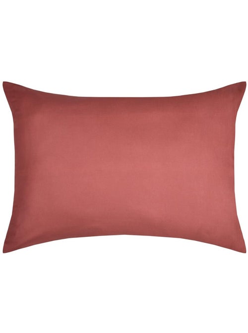 1 Taie d'oreiller coton uni 63 x 63 cm Edens rouge - Kiabi