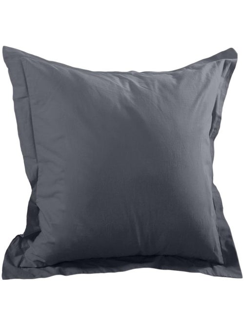 1 Taie d'oreiller coton uni 65 x 65 cm Alice anthracite - Kiabi