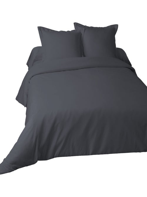 1 Taie d'oreiller coton uni 65 x 65 cm Alice anthracite - Kiabi