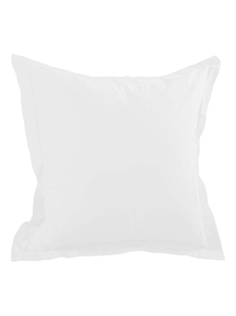 1 Taie d'oreiller coton uni Alice Blanc - Kiabi