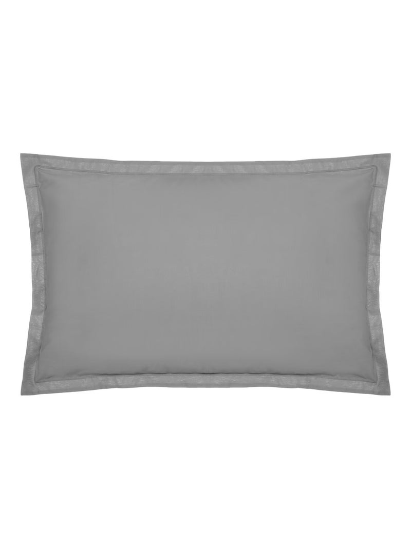 1 Taie d'oreiller percale de coton uni 50 x 70 cm Harmonie gris Gris - Kiabi