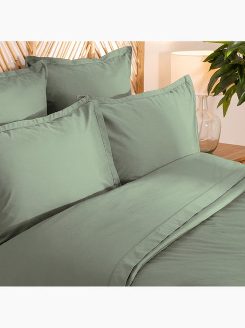 1 Taie d'oreiller percale de coton uni 63 x 63 cm Harmonie blanc - Kiabi