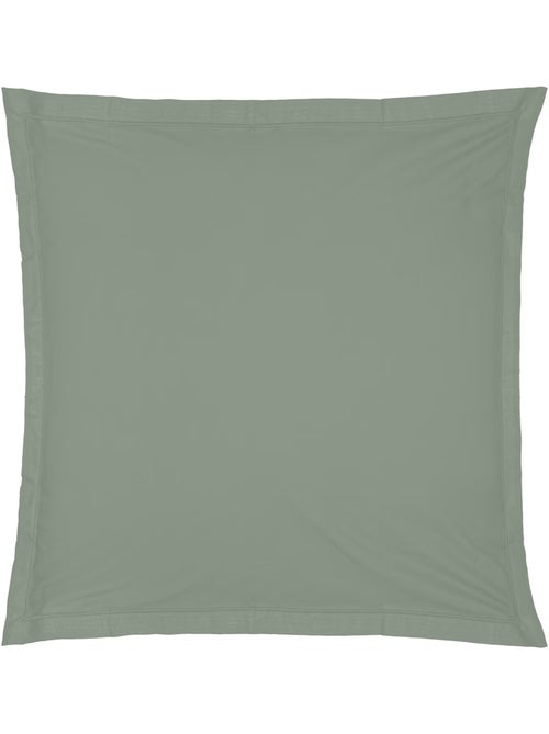 1 Taie d'oreiller percale de coton uni 63 x 63 cm Harmonie tilleul - Kiabi