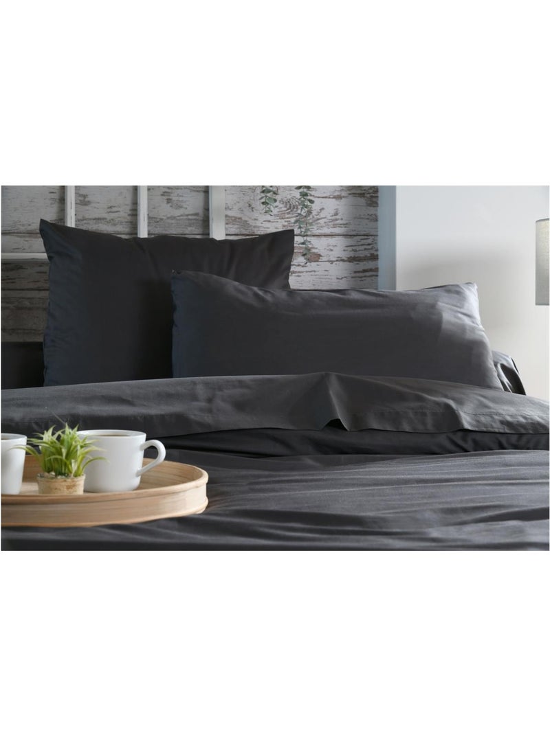 1 Taie d'oreiller percale de coton uni Elysee Rouge - Kiabi