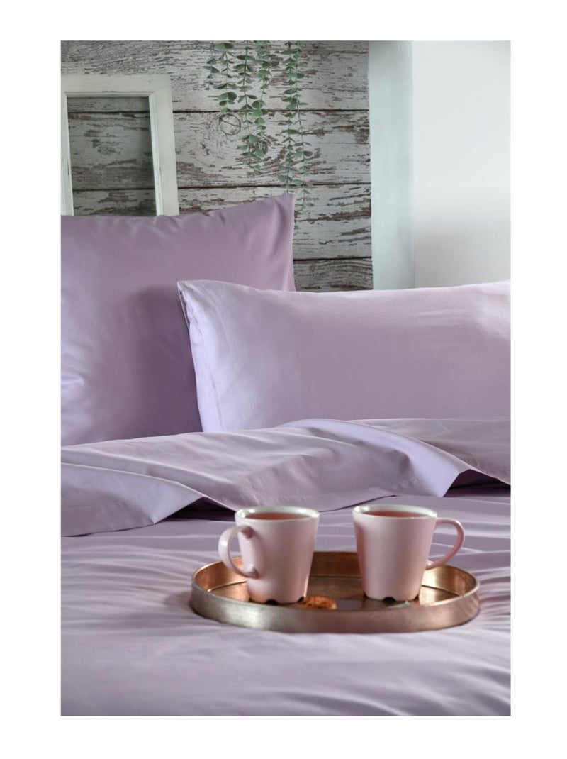 1 Taie d'oreiller percale de coton uni Elysee Violet - Kiabi