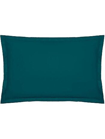 1 Taie d'oreiller percale de coton uni 63 x 63 cm Harmonie gris