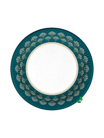 10 assiettes en carton 23 cm Art deco floral