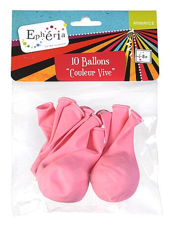 10 Ballons gonflables Couleur Vive