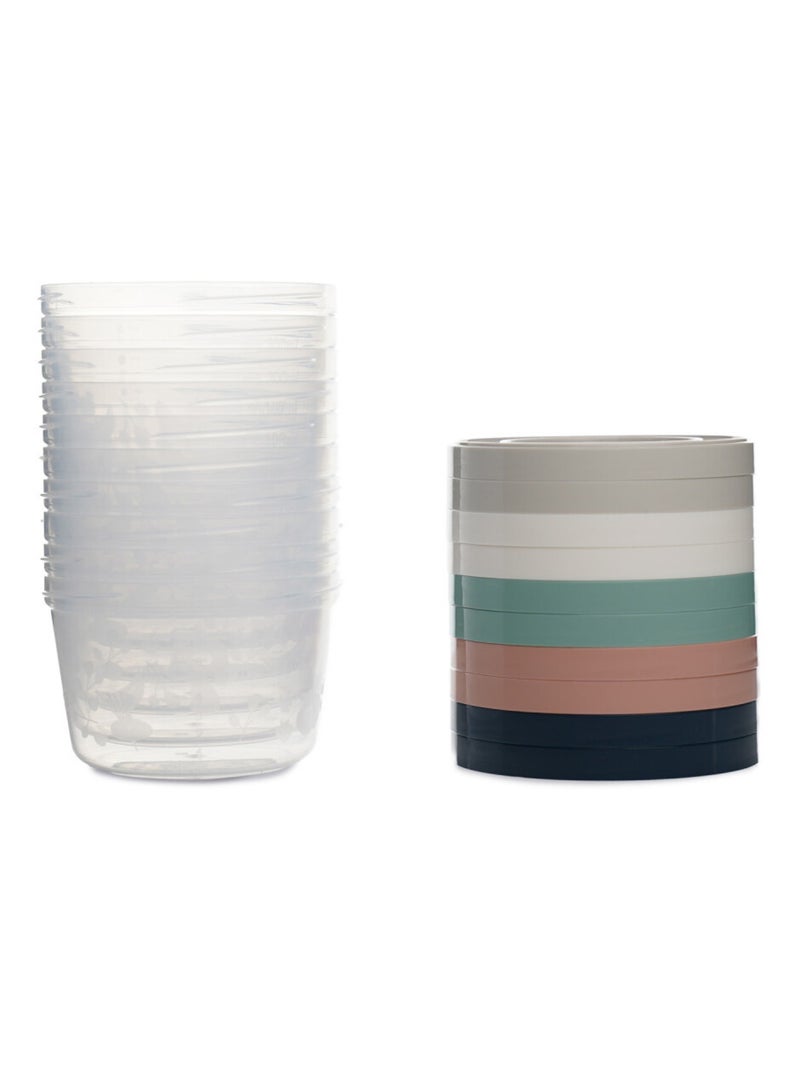 10 Boîtes de conservation 250ml Transparent - Kiabi