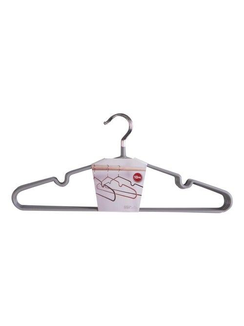 10 cintres en métal avec revêtement gris - House Nordic - Kiabi