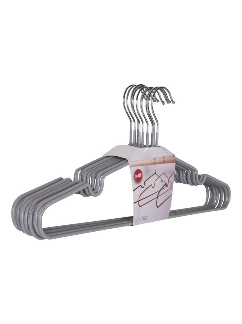 10 cintres en métal avec revêtement gris - House Nordic Gris - Kiabi