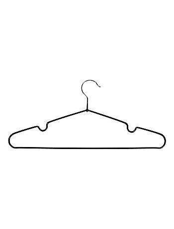 10 cintres en métal avec revêtement noir - House Nordic