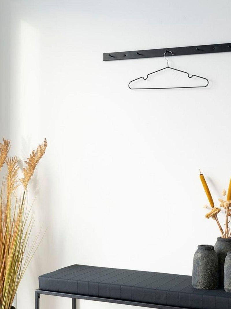 10 cintres en métal avec revêtement noir - House Nordic Noir mat - Kiabi