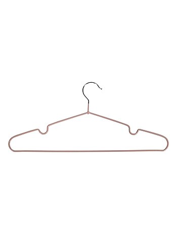 10 cintres en métal avec revêtement rose - House Nordic