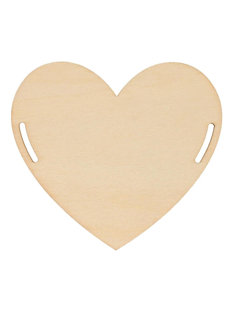 10 coeurs en bois pour guirlande - Artemio Beige - Kiabi