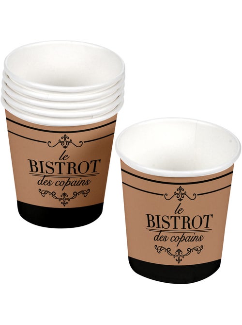 10 gobelets en carton Bistrot parisien - Kiabi
