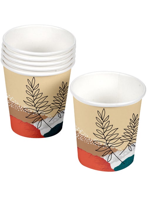 10 gobelets en carton Fleurs abstraites - Kiabi